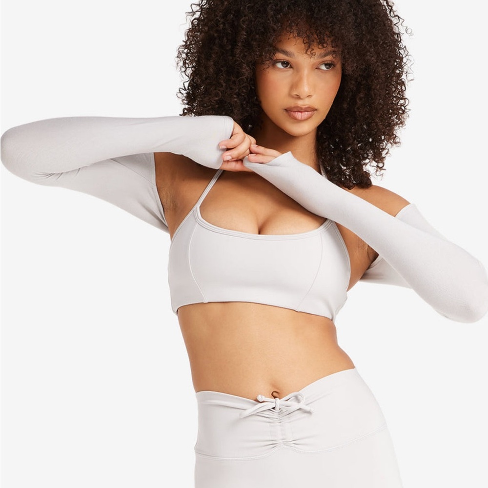 CSB Serenity Contour Halter Crop | Light Grey M